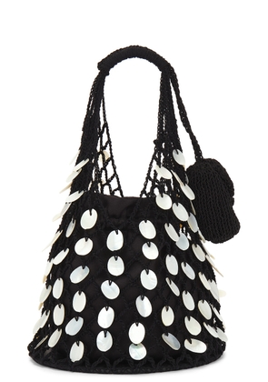 Magda Butrym Small Devana Bag With Black Pearls in Black - Black. Size all.