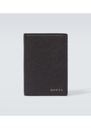 Gucci Logo leather passport holder