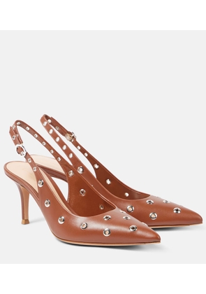 Gianvito Rossi Lydia 70 leather slingback sandals