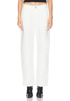 Carhartt WIP Pierce Straight Pant in Wax - White. Size 24 (also in 25, 26, 27, 28, 29, 30).