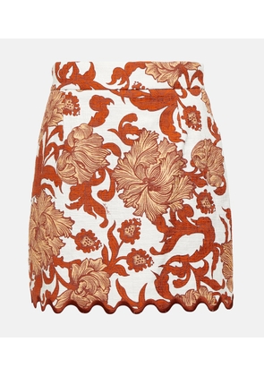 La DoubleJ Baia floral cotton miniskirt