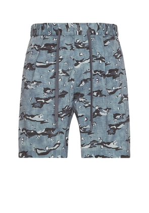 Snow Peak Printed Breathable Quick Dry Shorts in Grey - Grey. Size L (also in M, S, XL/1X).