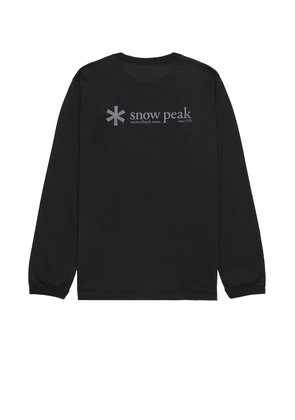 Snow Peak Insect Shield Long Sleeve T-Shirt in Black - Black. Size L (also in M, S, XL/1X).