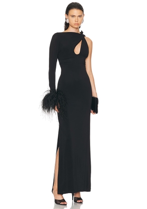 Rachel Gilbert Tanner Gown in Black - Black. Size XL (also in S, XS).