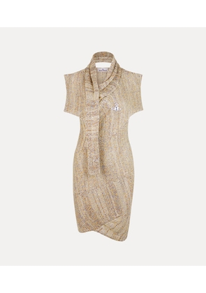 Vivienne Westwood Colette Dress Cotton Viscose Blend Silver-oat XS/s Women