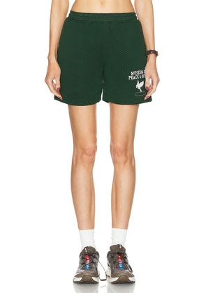 Museum of Peace and Quiet P.e. Mesh Short in Forest - Green. Size L (also in XL/1X, XS).