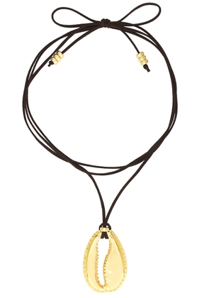 Eliou Concha Wrap Necklace in Gold Plated - Metallic Gold. Size all.