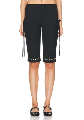 Sandy Liang Crouton Capri Pant in Black - Black. Size 0 (also in 2, 4, 6, 8).