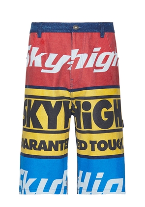 Sky High Farm Workwear Construction Graphic Logo Shorts in Multi - Multi. Size L (also in M, XL).
