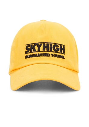 Sky High Farm Workwear Construction Graphic Logo #2 Cap Woven in Yellow - Yellow. Size all.