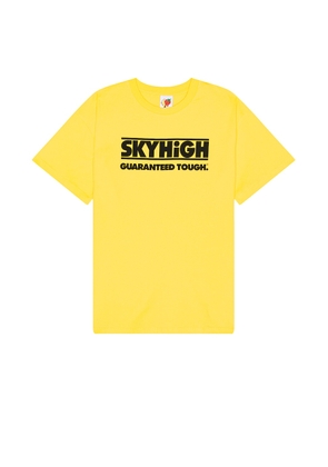 Sky High Farm Workwear Construction Graphic Logo #2 T Shirt in Yellow - Yellow. Size L (also in M, S, XL).