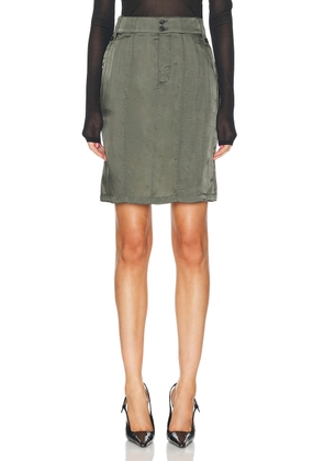 Saint Laurent Twill Skirt in Kaki. Size 38 (also in 40).