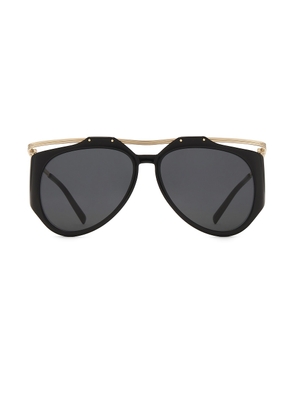 Saint Laurent SL M137 Amelia Sunglasses in Black & Gold - Black. Size all.