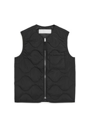 Quilted Liner Vest - Black