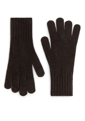 Cashmere Gloves - Brown