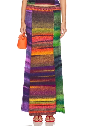 Christopher John Rogers for FWRD Maxi Skirt in Pumpernickel Multi - Purple. Size L (also in M, S).