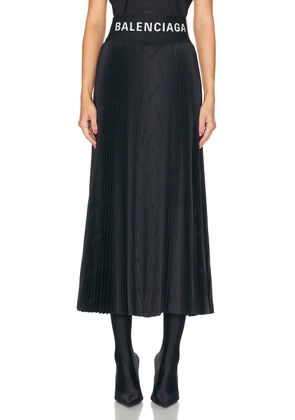 Balenciaga Pleated Skirt in Black - Black. Size 34 (also in 36, 38, 40).
