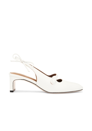 Shushu/Tong Side Bow Square Toe High Heels in White - White. Size 36 (also in 37, 38, 39).