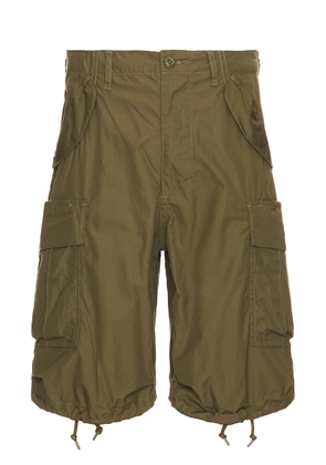 Beams Plus Mil 6 Pocket 80/3 Ripstop in Olive - Army. Size L (also in S, XL/1X).