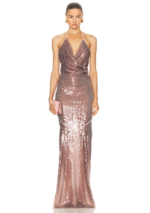 RICK OWENS LILIES Rose Gown in Nude - Metallic Neutral. Size 42 (also in ).