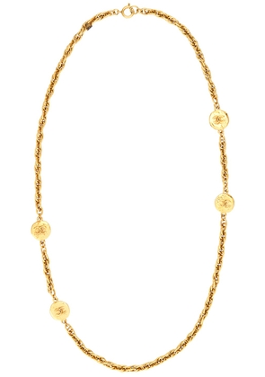 chanel Chanel Coco Medal Long Necklace in Gold - Metallic Gold. Size all.