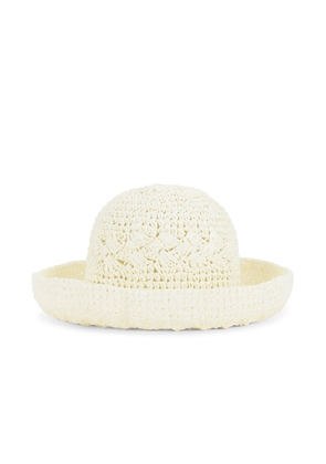 Clyde Lace Bell Hat in Cloud - White. Size all.