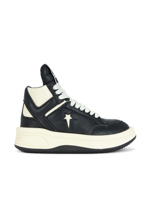 DRKSHDW by Rick Owens X Converse Turbowpn in Black & White - Black. Size M13 (also in ).