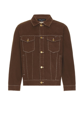 KidSuper Messy Stitched Work Jacket in Brown - Brown. Size L (also in M, S, XL/1X).