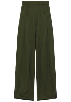 Needles H.D. Track Pant Poly Smooth in Olive - Dark Green. Size L (also in M, S, XL/1X).