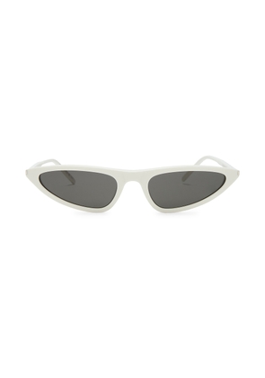 Saint Laurent Skinny Sunglasses in White & Grey - White. Size all.