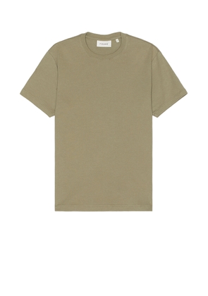 FRAME Duo Fold Tee in Dry Sage - Sage. Size L (also in M, S, XL/1X).