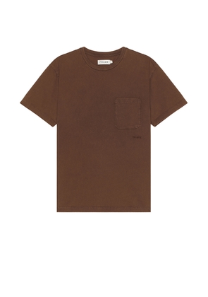 FRAME Vintage Tee in Brown - Brown. Size L (also in M, XL/1X).