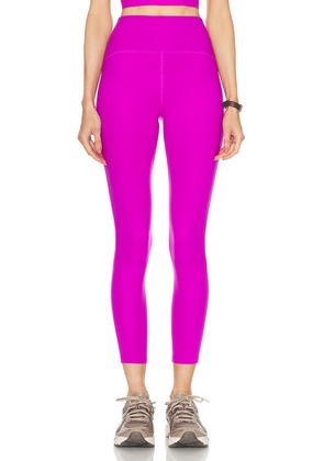 Beyond Yoga Powerbeyond Strive High Waisted Midi Legging in Violet Berry - Purple. Size L (also in M, S, XS).