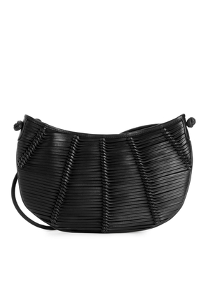 Leather Macrame Bag - Black