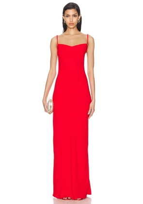 Anna October Yelena Maxi Dress in Red - Red. Size L (also in M, S, XS).