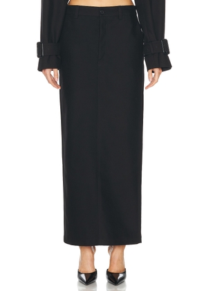 WARDROBE.NYC Drill Column Skirt in Black - Black. Size L (also in M, S, XL, XS, XXS).