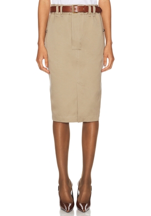 Saint Laurent Pencil Skirt in Magestic - Olive. Size 36 (also in ).