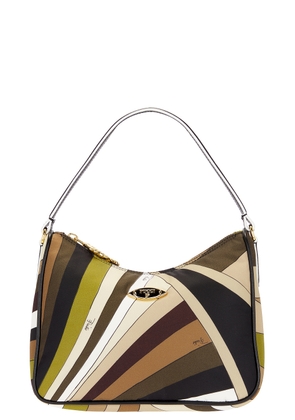 Emilio Pucci Shoulder Bag in Khaki & Muschio - Brown. Size all.