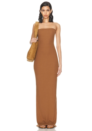 Eterne Tube Maxi Dress in Earth - Brown. Size L (also in M, XL, XS).