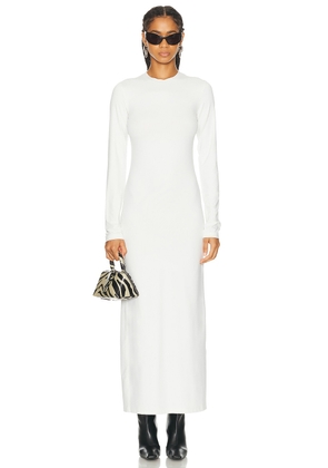 Acne Studios Long Sleeve Maxi Dress in Off White - White. Size L (also in M, S, XS).
