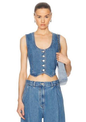 Givenchy Voyou Denim Waist Coat in Deep Blue - Blue. Size 36 (also in ).