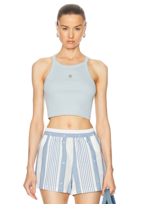 Givenchy Cropped Tank Top in Sky Blue - Blue. Size L (also in M, S, XS).