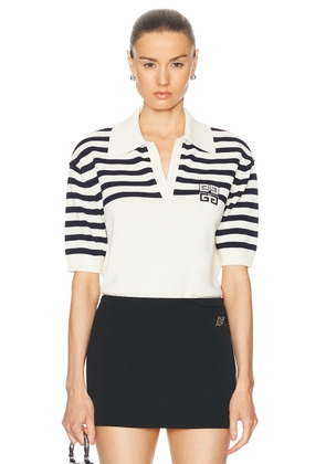 Givenchy Polo Top in White & Navy - White. Size M (also in S, XS).