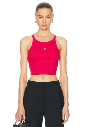Givenchy Cropped Tank Top in Raspberry - Red,Fuchsia. Size L (also in M, S, XS).