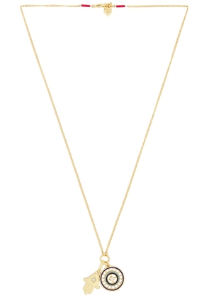 Roxanne Assoulin The Care & Protect Charm Necklace in Gold - Metallic Gold. Size all.