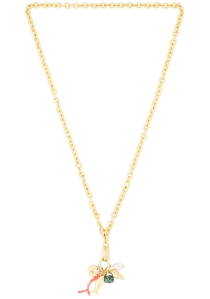 Roxanne Assoulin The Apertivo Long Charm Necklace in Shiny Gold - Metallic Gold. Size all.