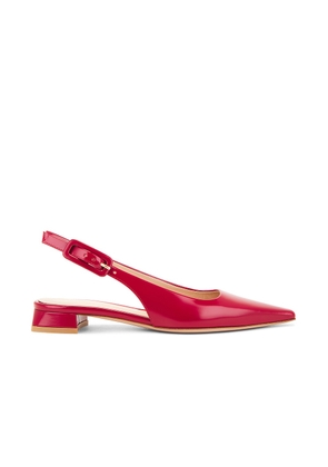 Gianvito Rossi Tokio Slingback Flat in Rouge - Red. Size 35.5 (also in 36, 36.5, 37, 37.5, 38, 38.5, 39, 40, 41).