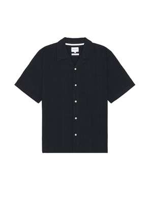 Norse Projects Carsten Relaxed Dobby Check Shirt in Dark Navy - Navy. Size L (also in M, S, XL/1X).
