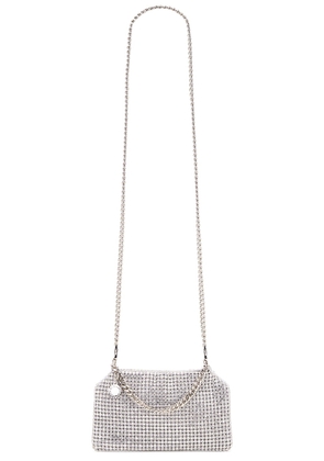 Stella McCartney Crystal Mesh Falabella Crossbody Bag in Silver - Metallic Silver. Size all.