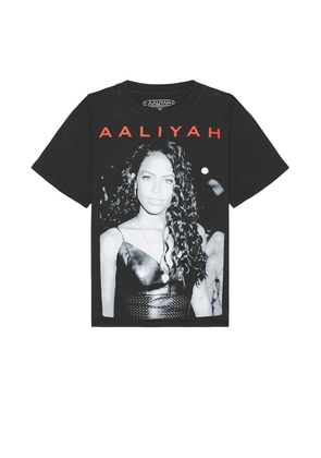 Philcos Aaliyah Boxy Tee in Black Pigment - Black. Size L (also in M, S, XL/1X).